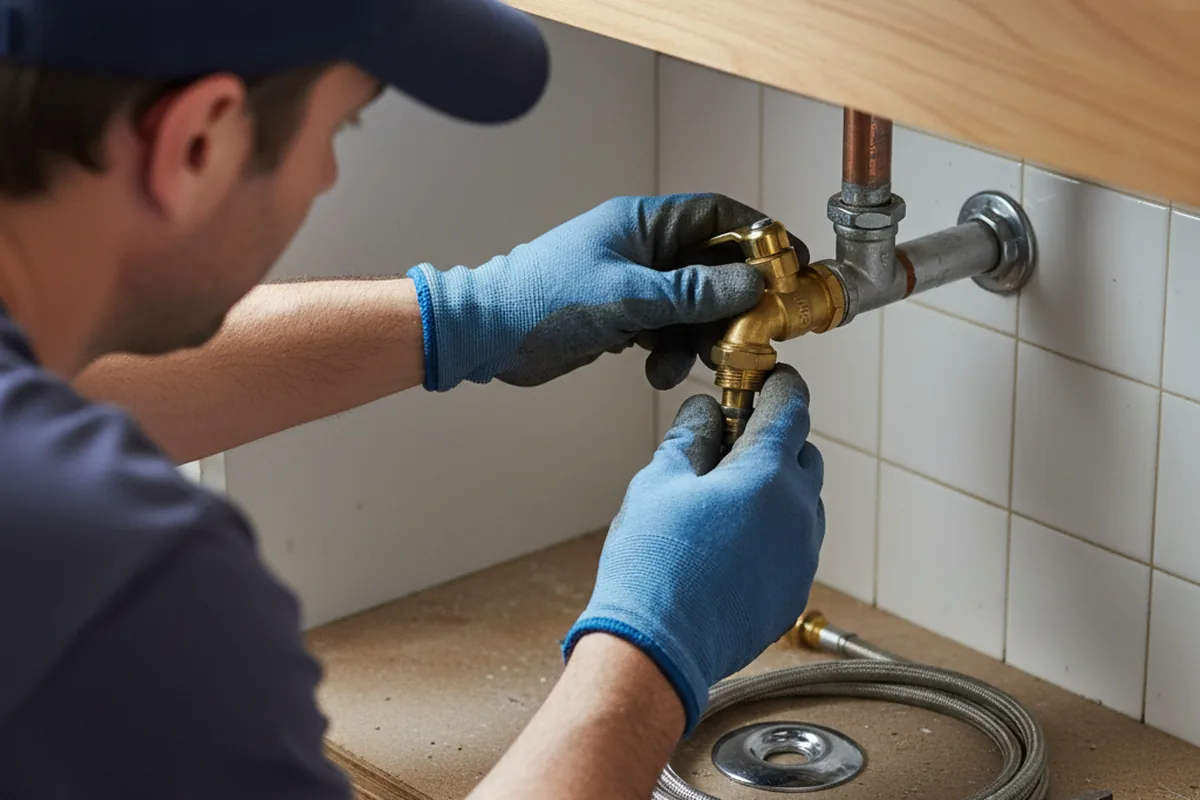 Shutoff valve and fitting work during Emergency Plumbing in Alpine